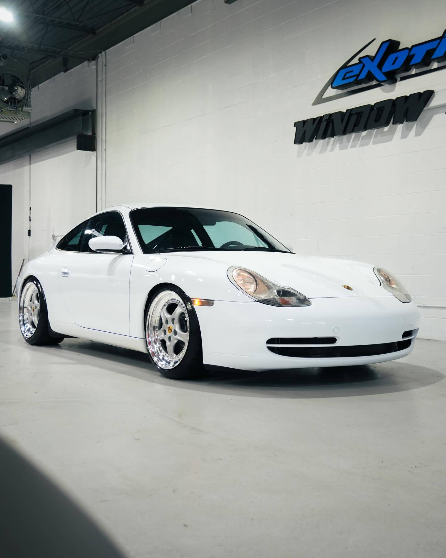 White Classic 1999 Porsche 911 Carrera Pristine Condition Exotic Window Tint Shop
