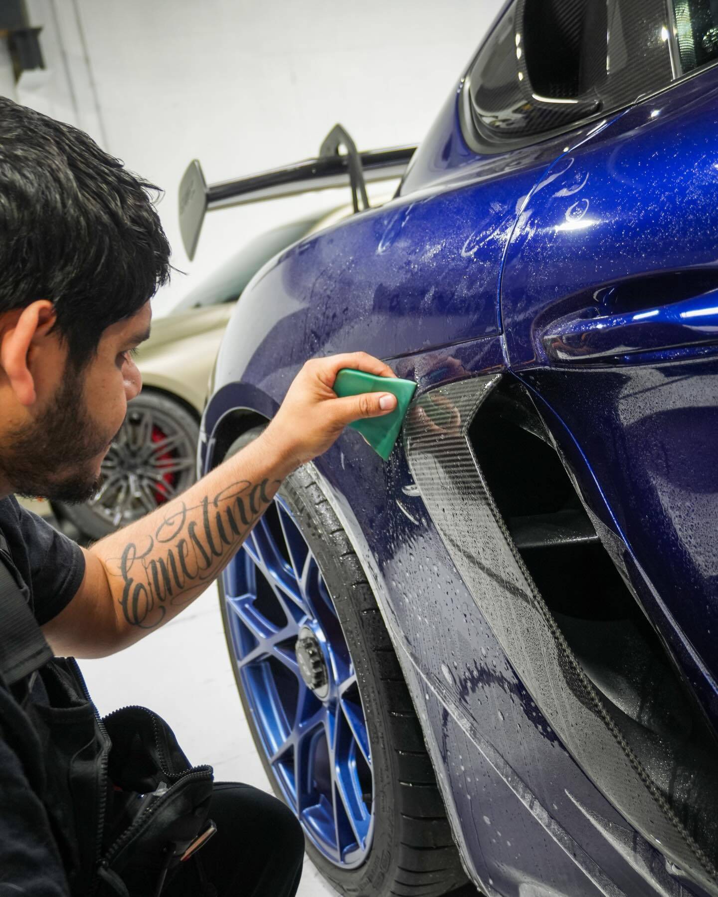 XPEL Paint Protection Film Installation Process Porsche GT4 RS