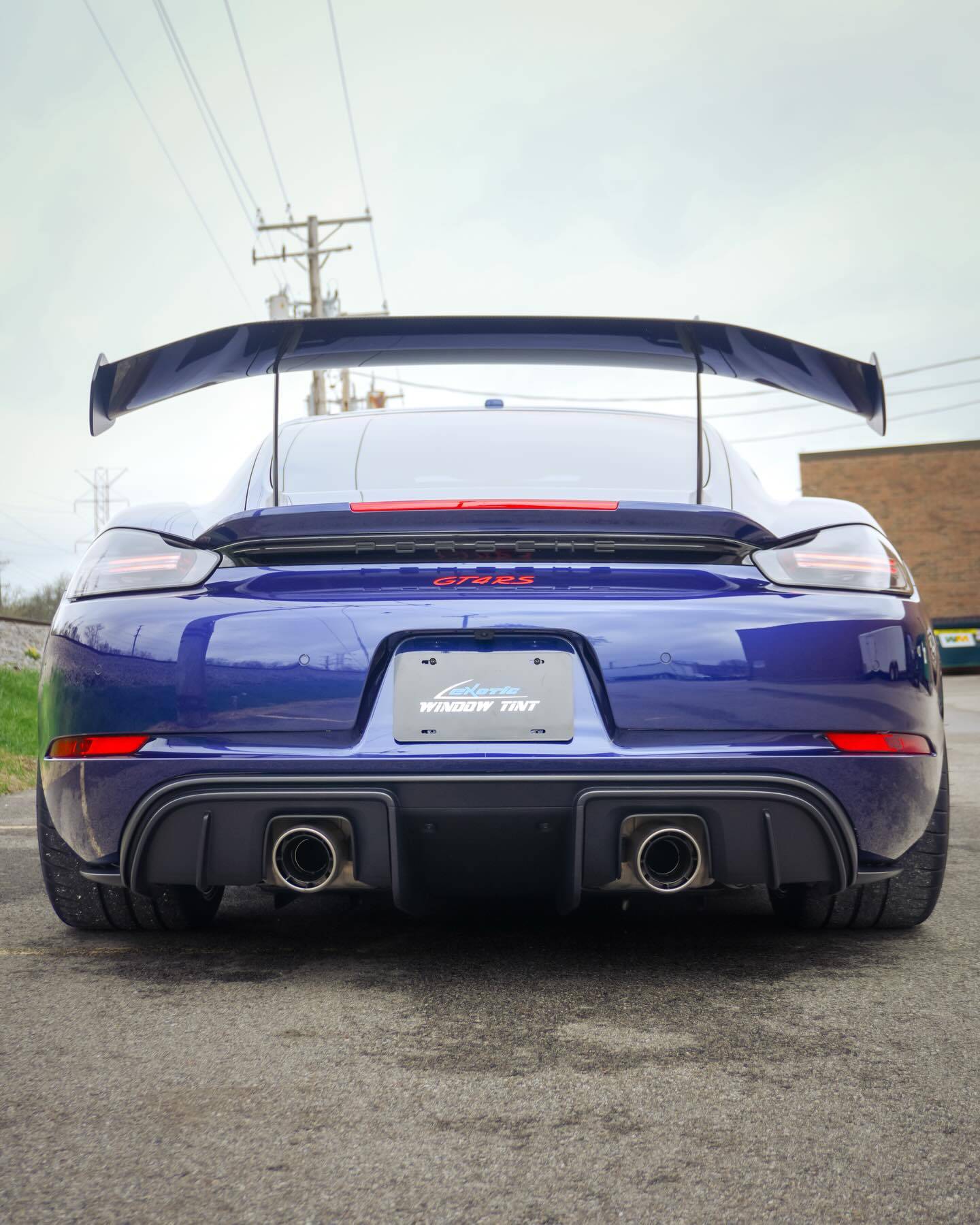 Porsche GT4 RS Rear Swan Neck Wing Protection Chicagoland