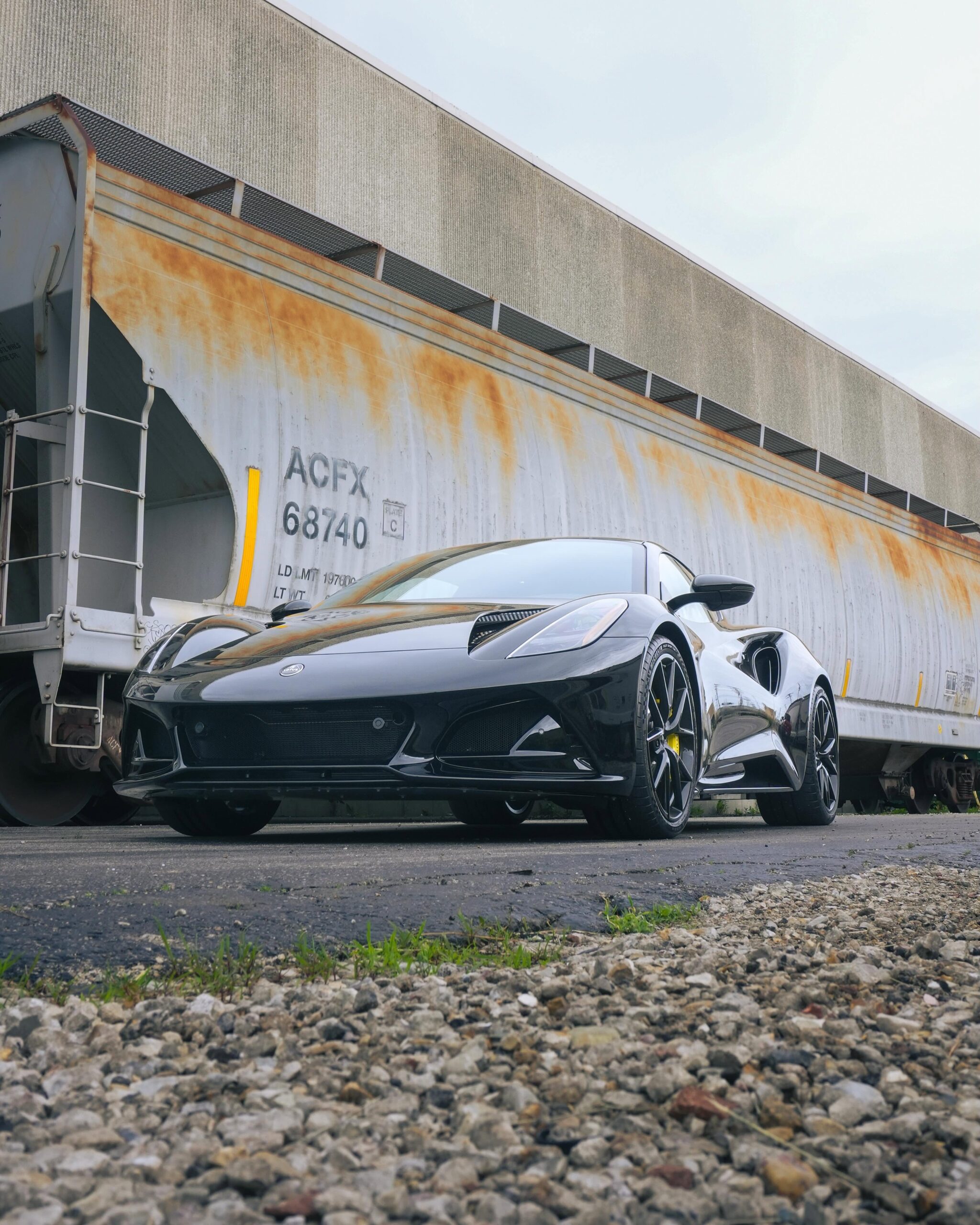 2025 Lotus Emira Gloss Black Before Stealth PPF Wheeling IL