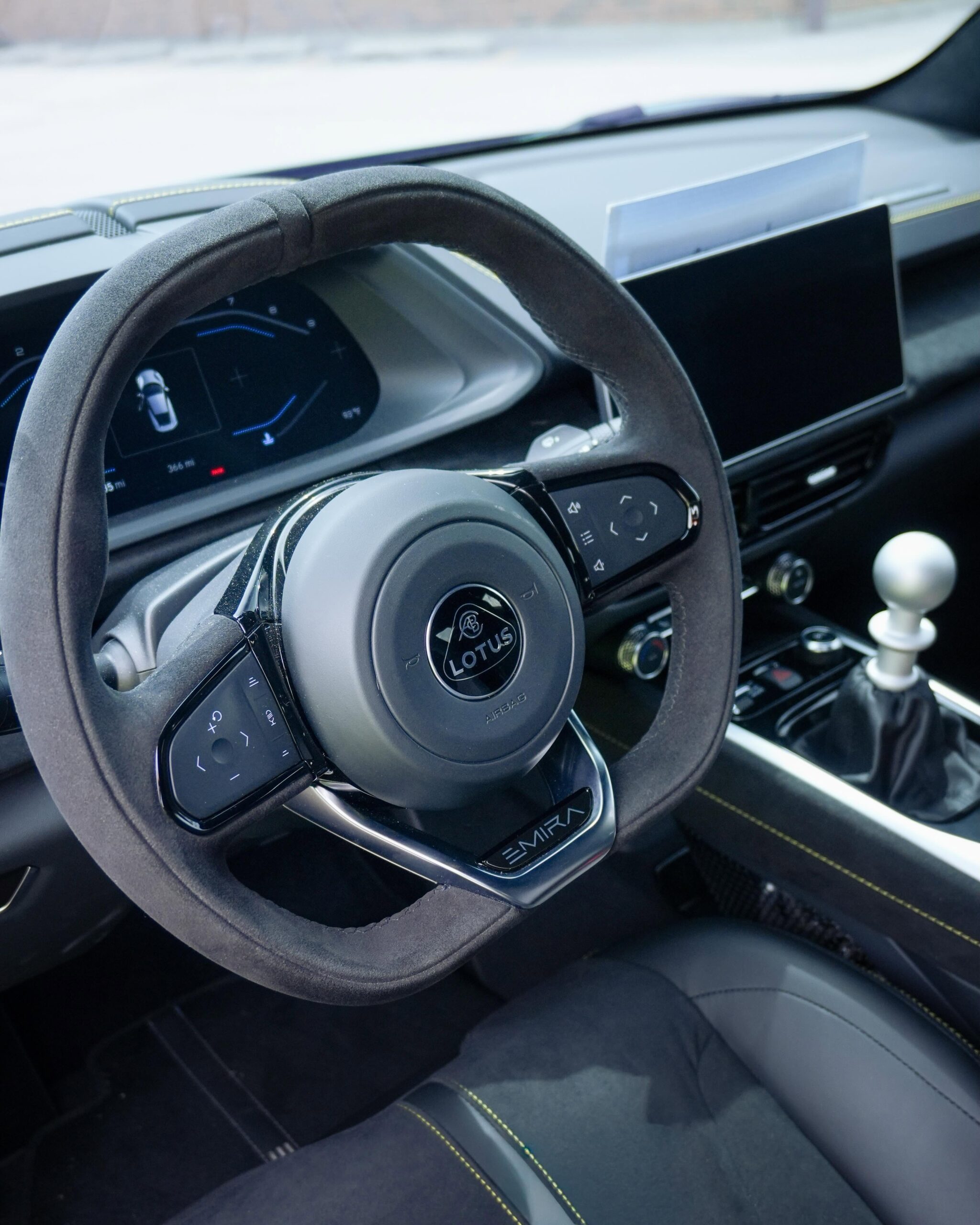 2025 Lotus Emira Interior Alcantara Steering Wheel